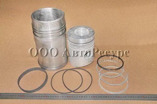 Гильза-поршень <Евро-0 (V6/8)> (к-т (6 наим.) на 1 цилиндр: гильза (L=270 мм не фосф.)+поршень+п/к+у/к) <ООО "КМЗ" (РФ)> (для ЯМЗ ("Евро-0" без т/наддува)) 236-1004005-Б (КМЗ)