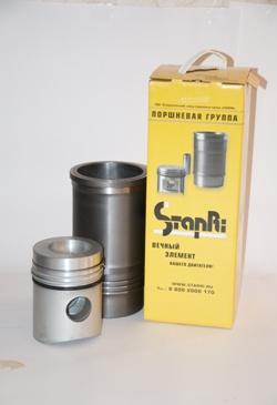 Гильза-поршень <Евро-0 (V6/8)> (к-т (8 наим.) на 1 цилиндр: гильза (L=270 мм не фосф.)+поршень+п/к+палец+у/к) <ОАО "СТАПРИ" (РФ)> (для ЯМЗ ("Евро-0" без т/наддува)) 236-1004006-Б (СТАПРИ)